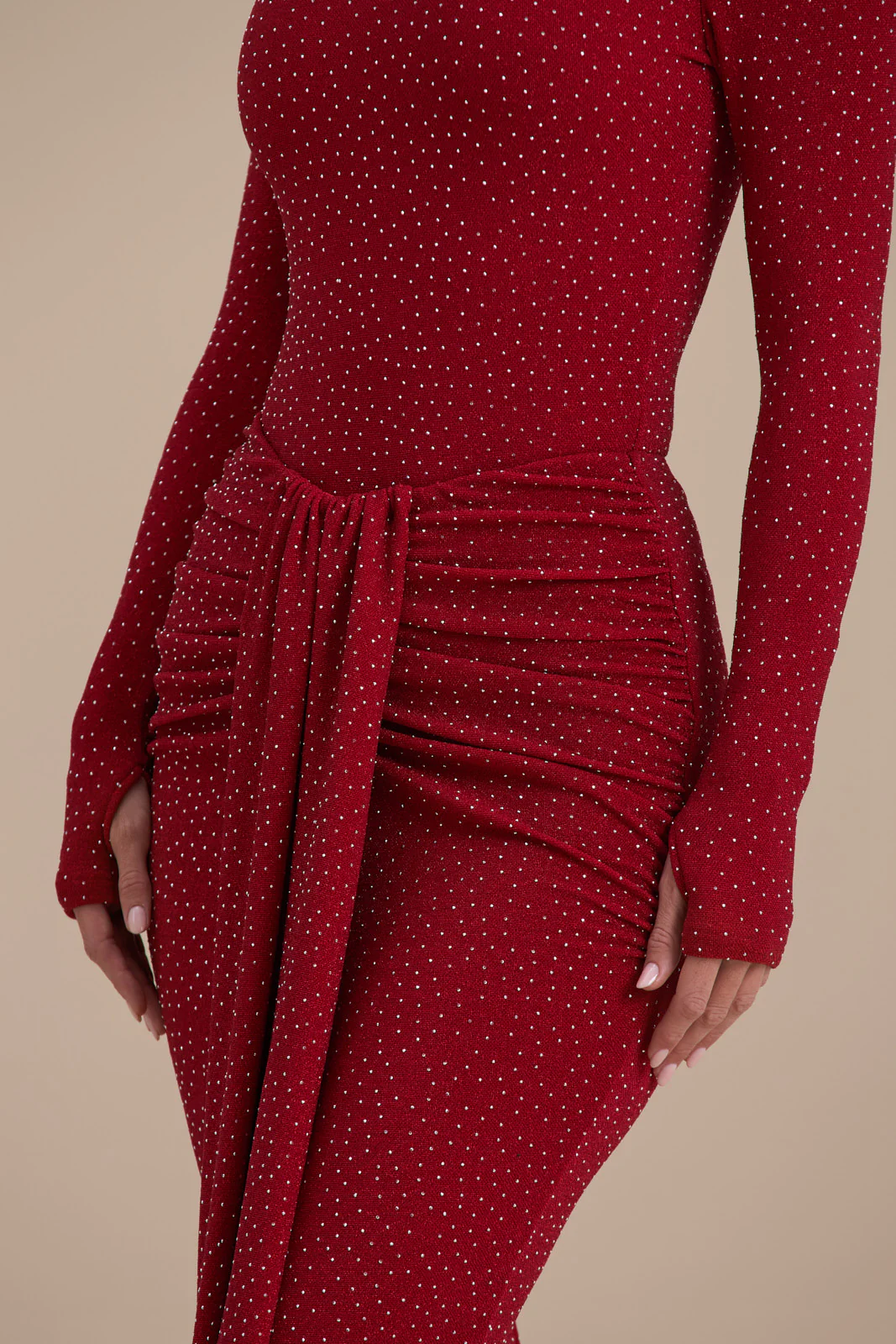 NARA LONG SLEEVE BODYSUIT | RED HOTFIX - Image 9