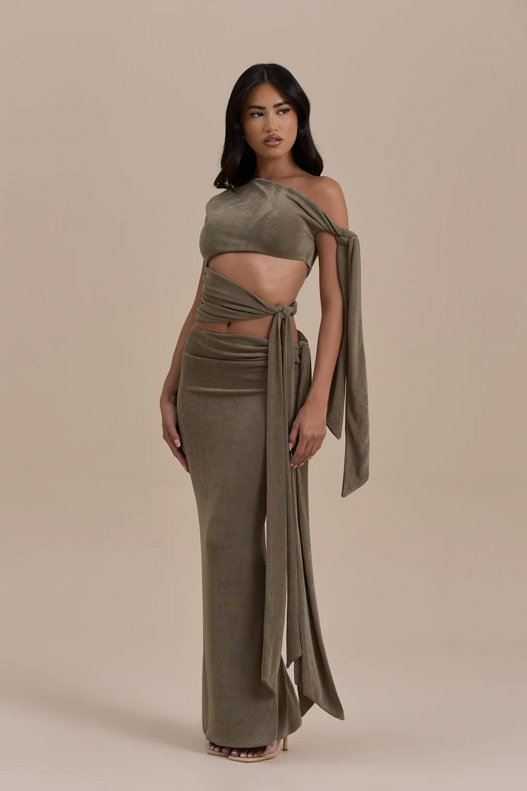 NOA MAXI SKIRT | KHAKI - Image 6