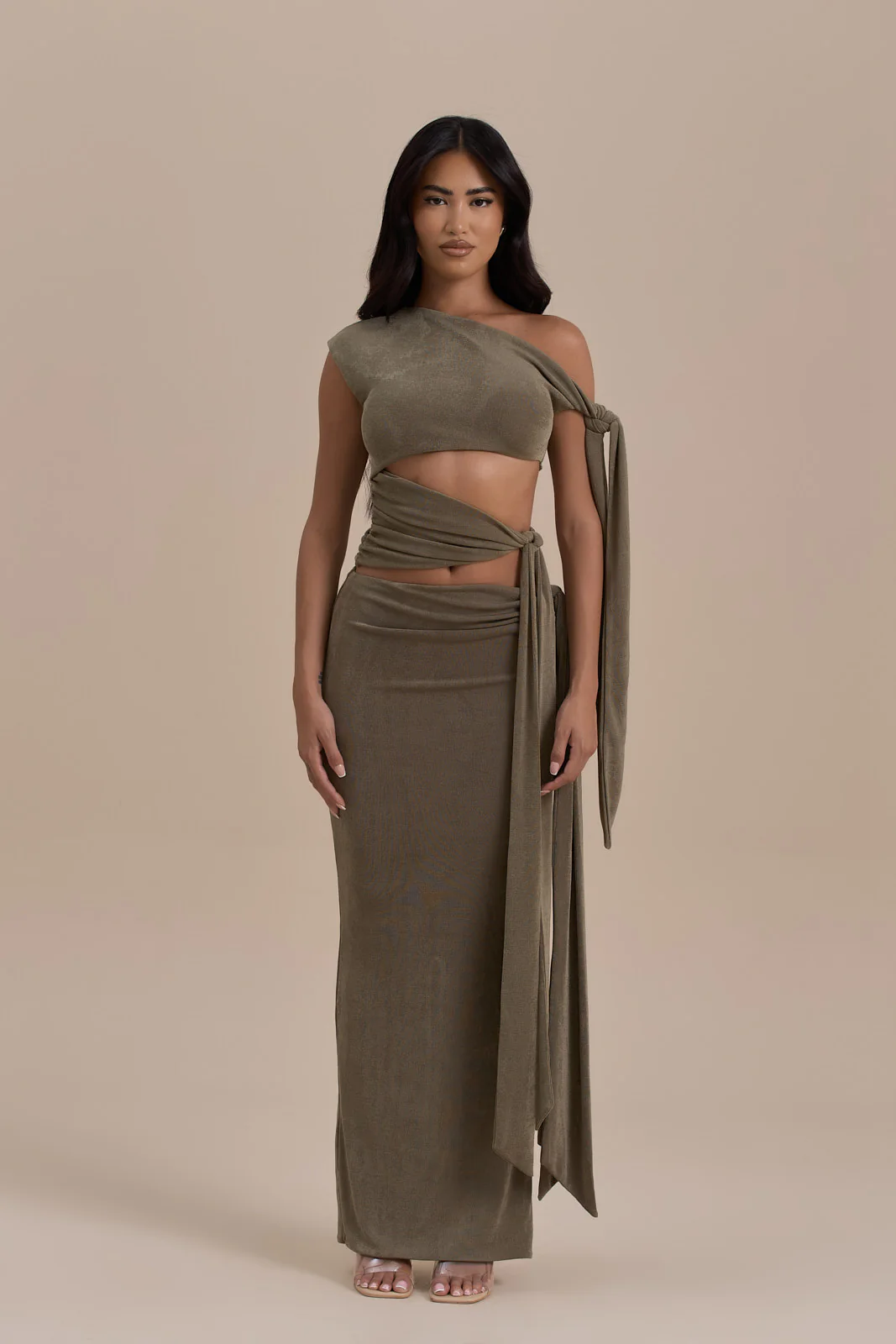 NOA MAXI SKIRT | KHAKI - Image 10