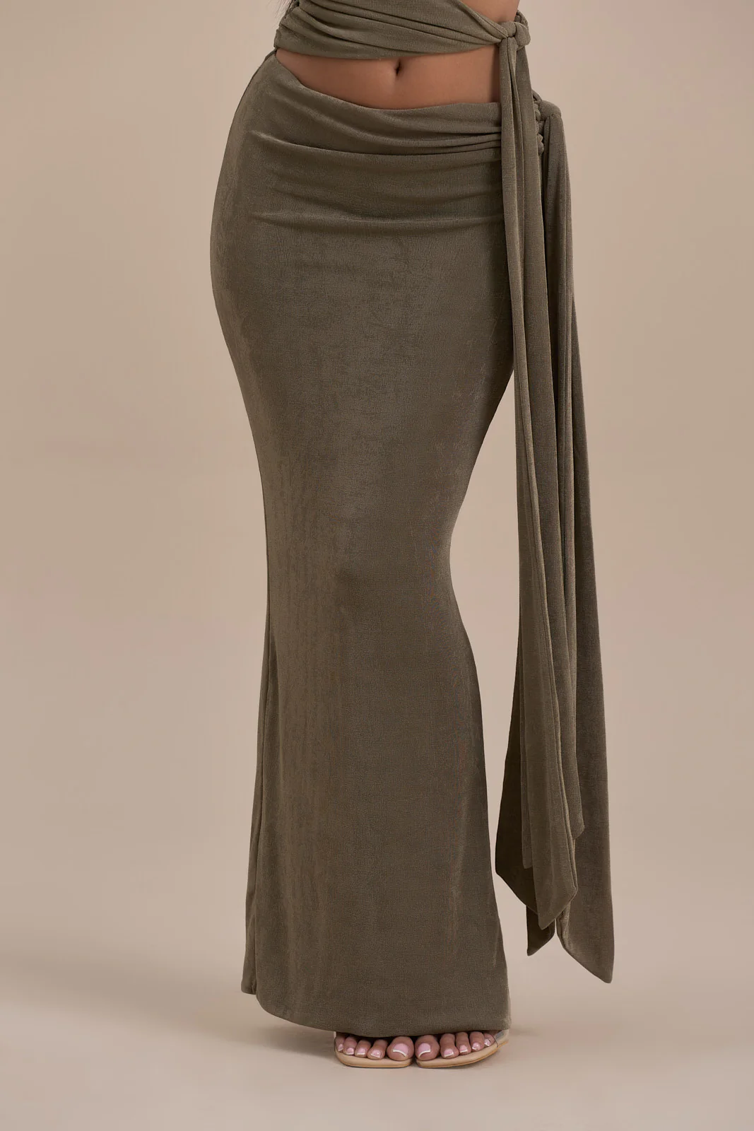NOA MAXI SKIRT | KHAKI - Image 5