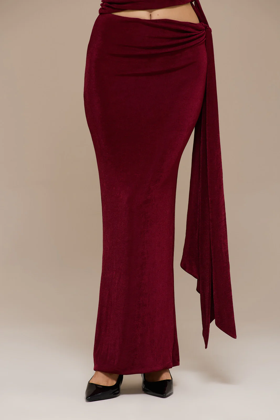 NOA MAXI SKIRT | WINE - Image 3