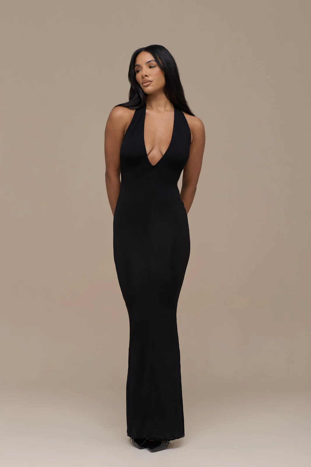 PHE HALTER MAXI DRESS | BLACK - Image 10