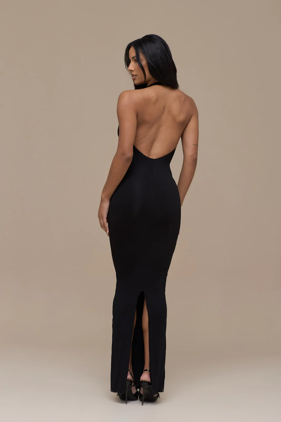 PHE HALTER MAXI DRESS | BLACK - Image 11