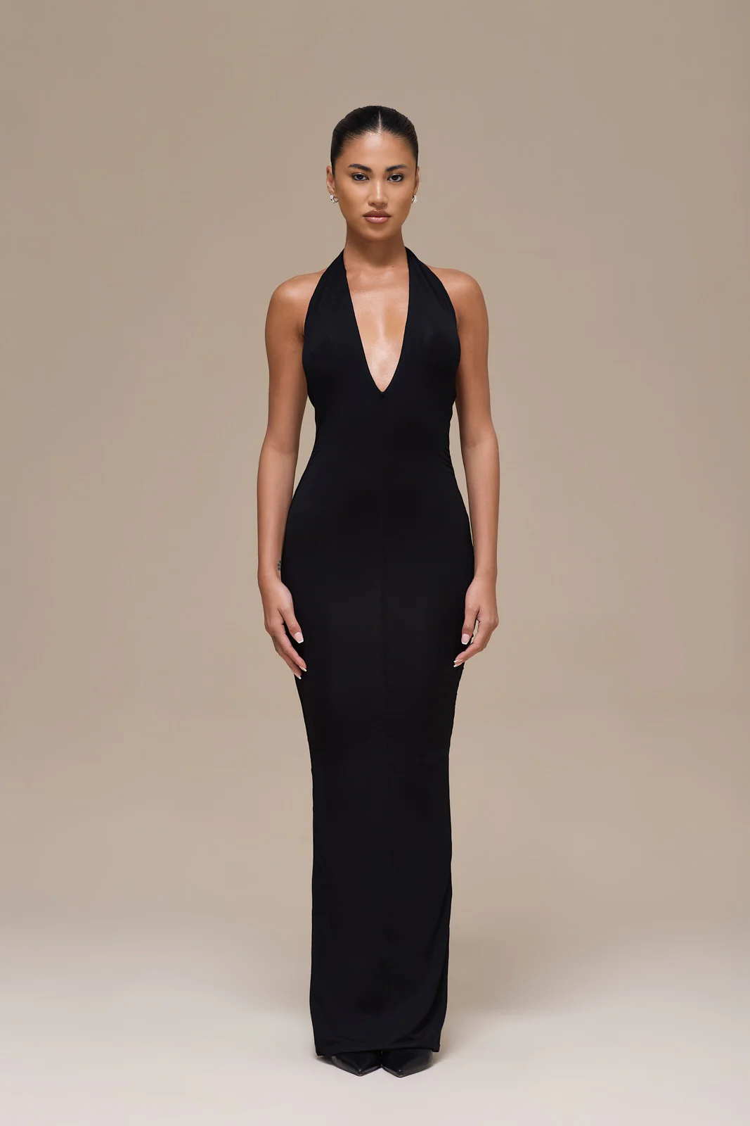 PHE HALTER MAXI DRESS | BLACK - Image 14