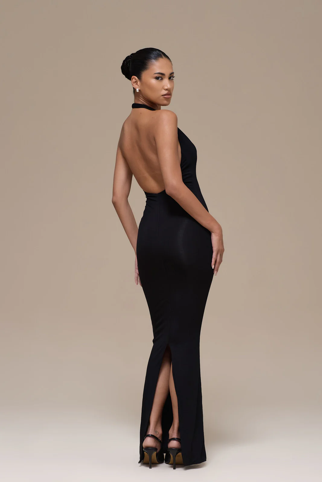 PHE HALTER MAXI DRESS | BLACK - Image 15