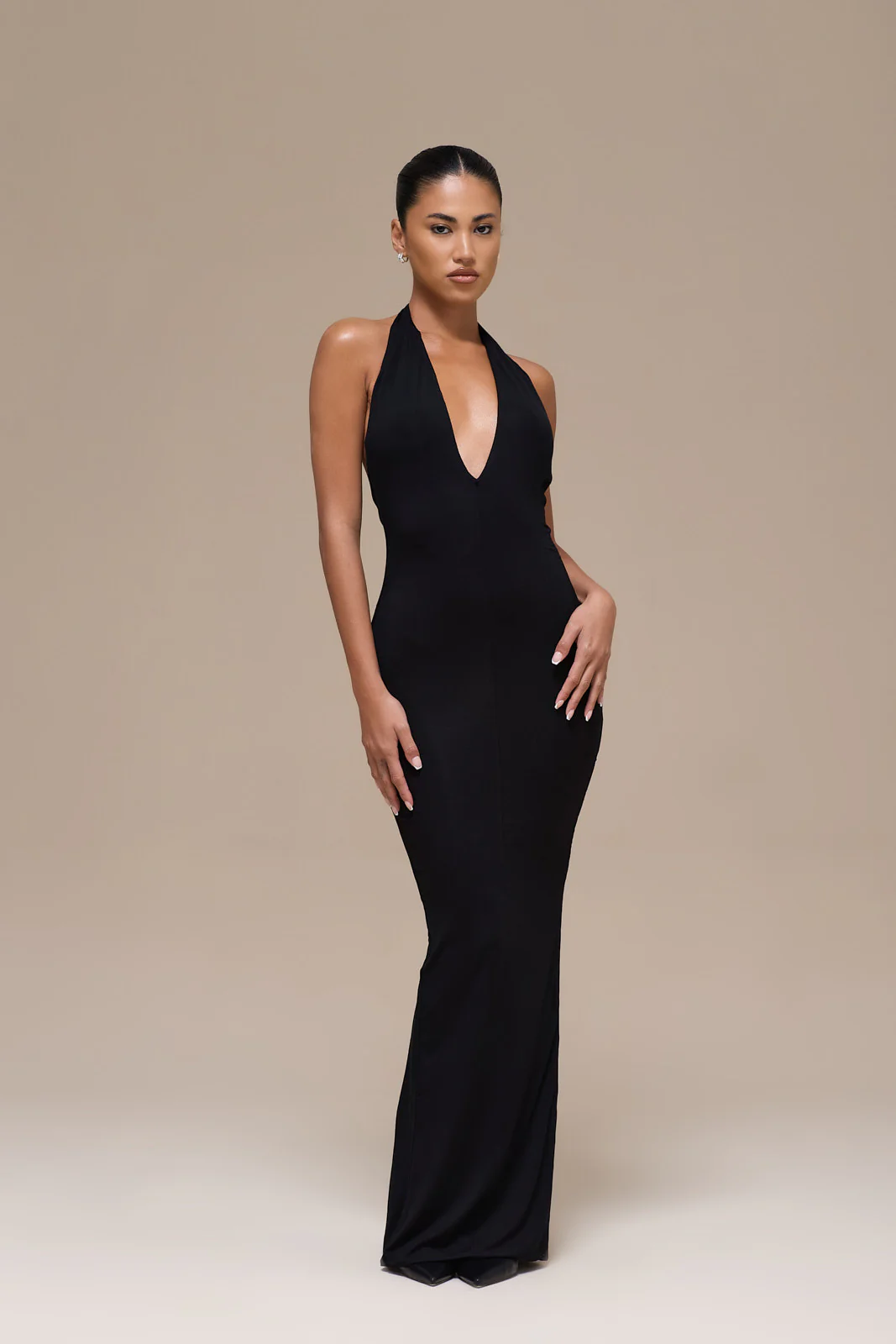 PHE HALTER MAXI DRESS | BLACK - Image 18
