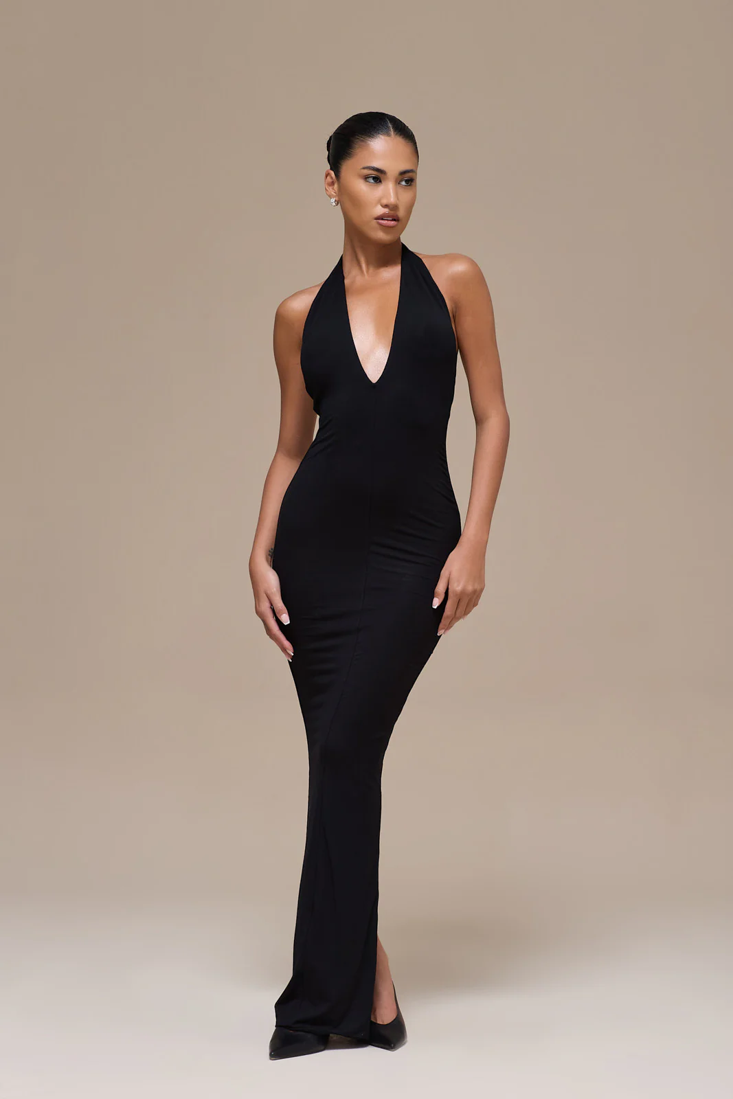 PHE HALTER MAXI DRESS | BLACK - Image 22