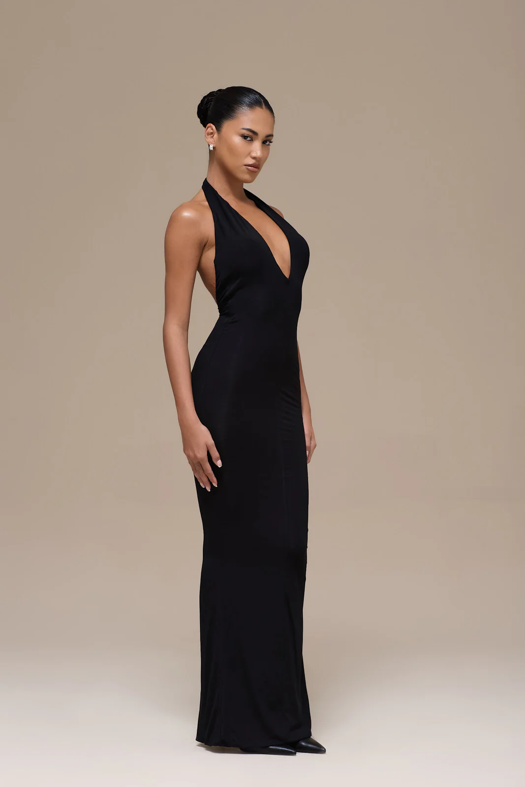 PHE HALTER MAXI DRESS | BLACK - Image 24