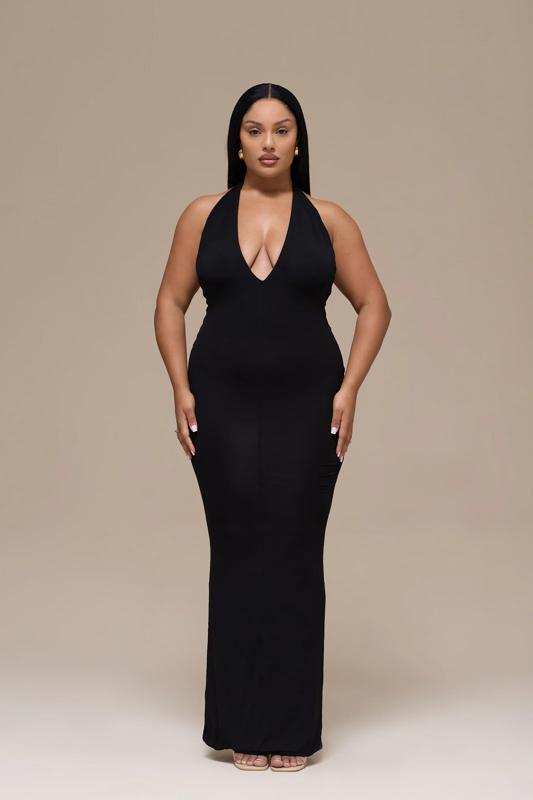 PHE HALTER MAXI DRESS | BLACK - Image 26
