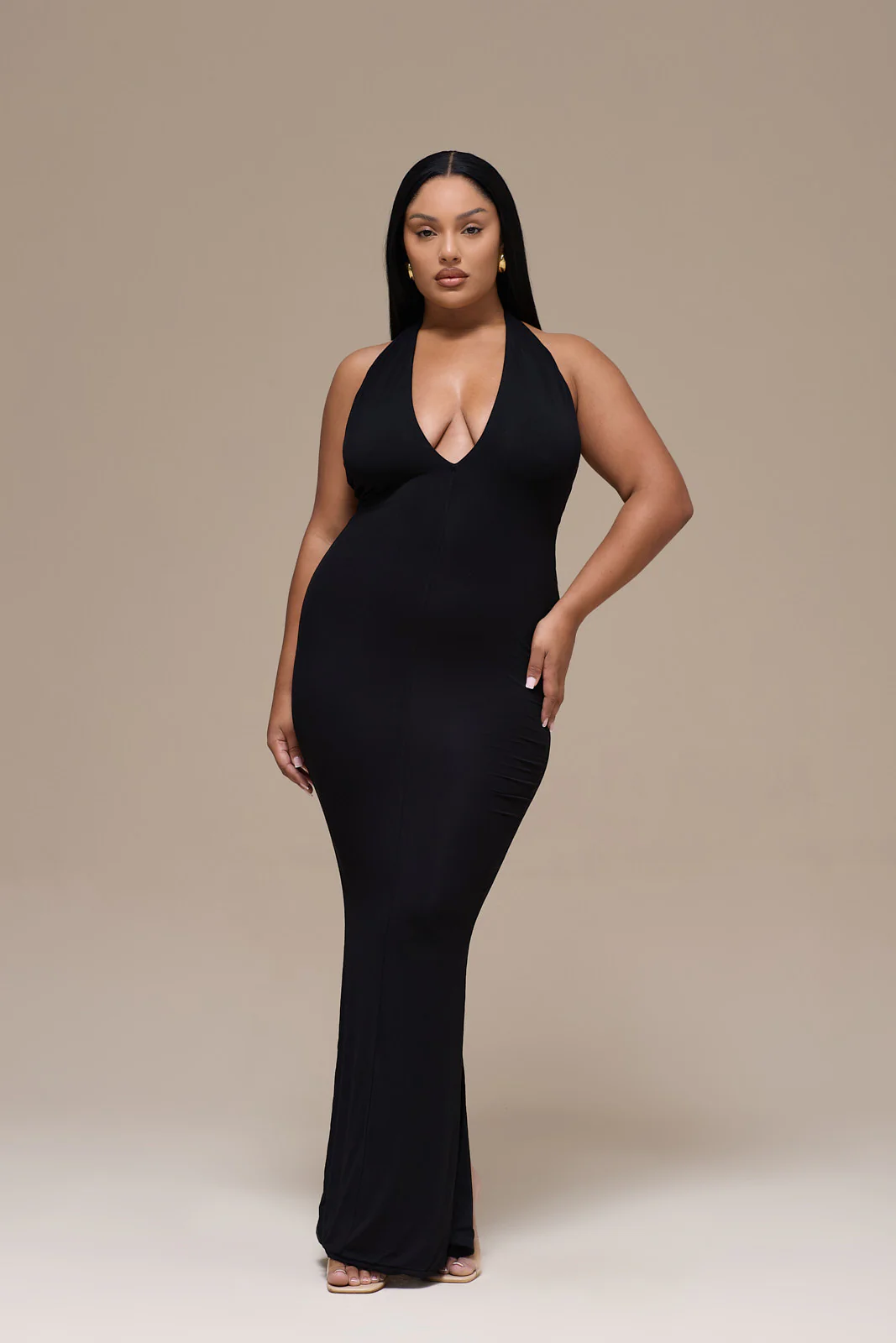PHE HALTER MAXI DRESS | BLACK - Image 28