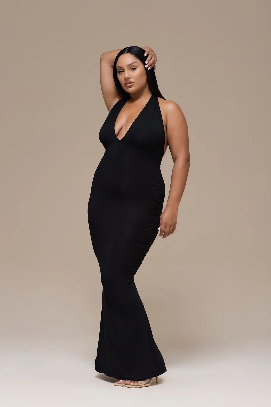 PHE HALTER MAXI DRESS | BLACK - Image 29