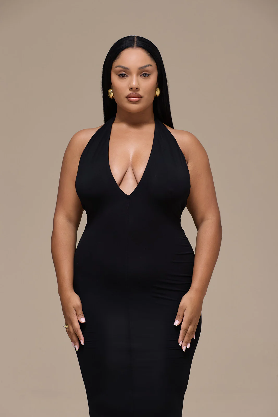 PHE HALTER MAXI DRESS | BLACK - Image 30
