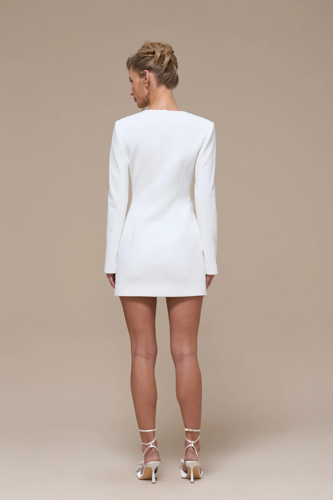 PIPPA BLAZER DRESS | WHITE - Image 5