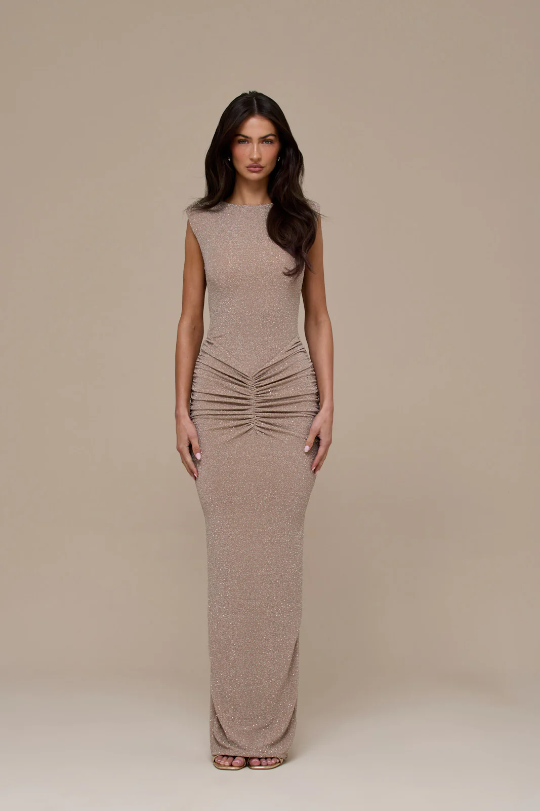 POPPY MAXI DRESS  | CHAMPAGNE HOTFIX - Image 4