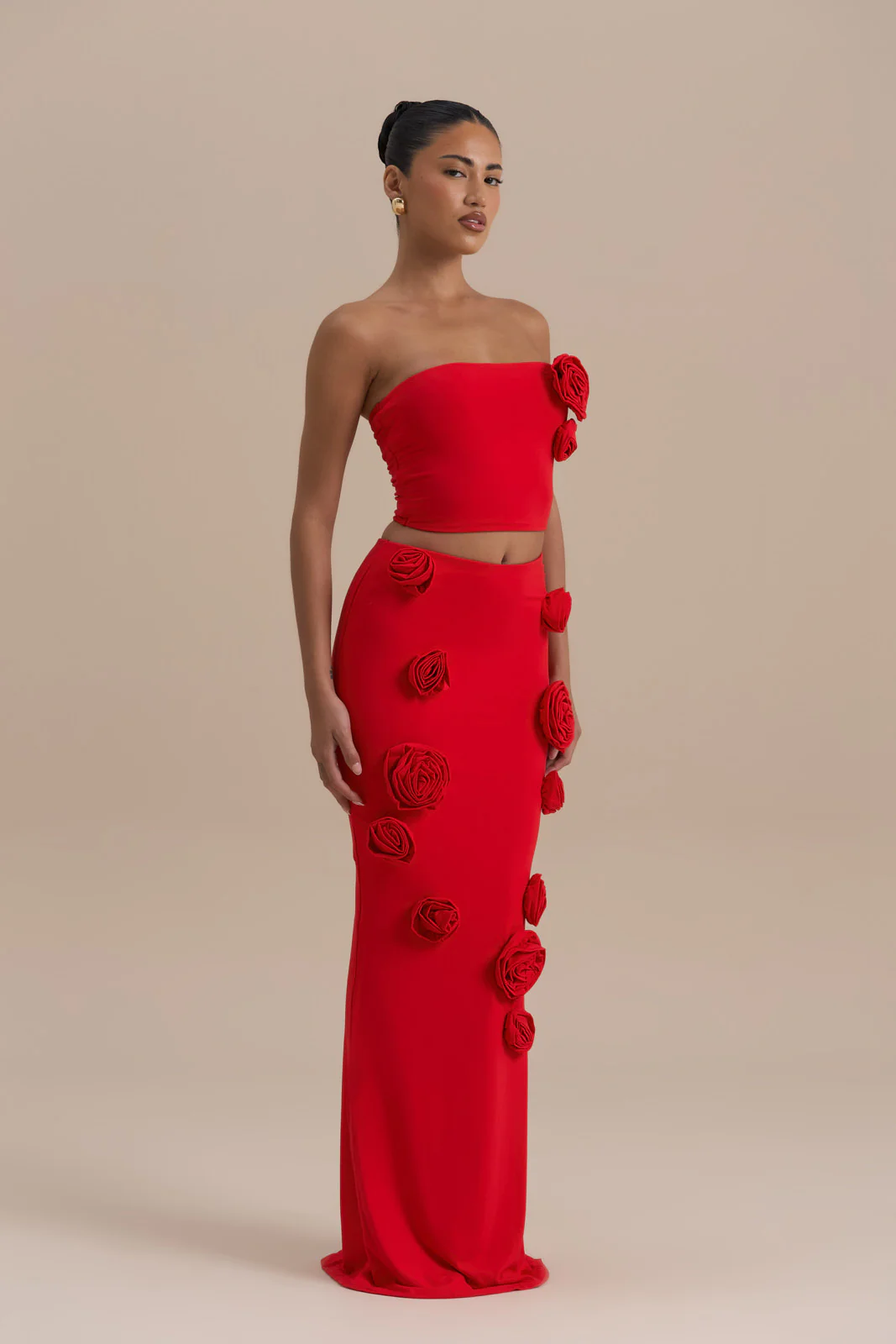 POSIE BANDEAU TOP | RED - SALE - Image 4