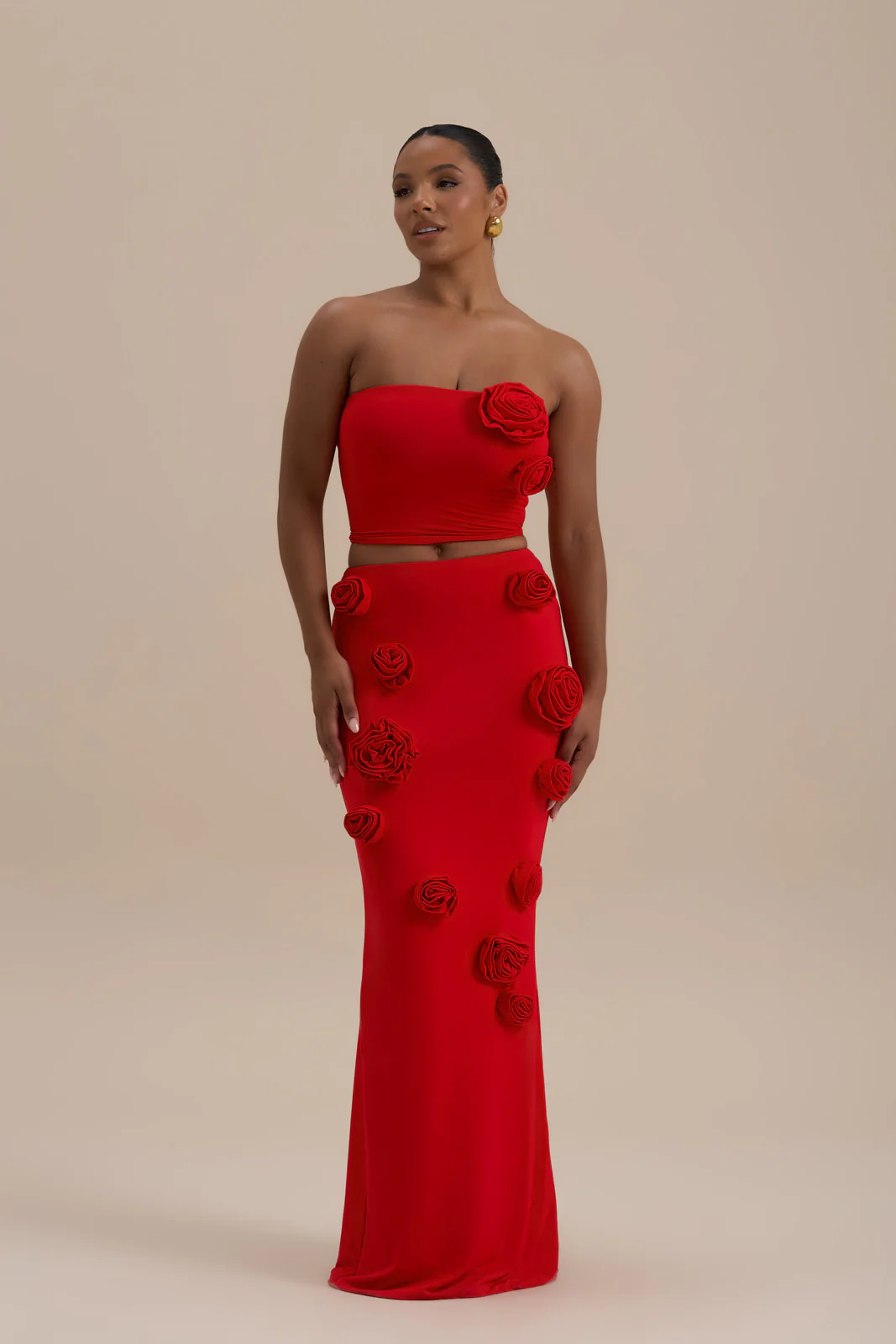 POSIE BANDEAU TOP | RED - SALE - Image 5