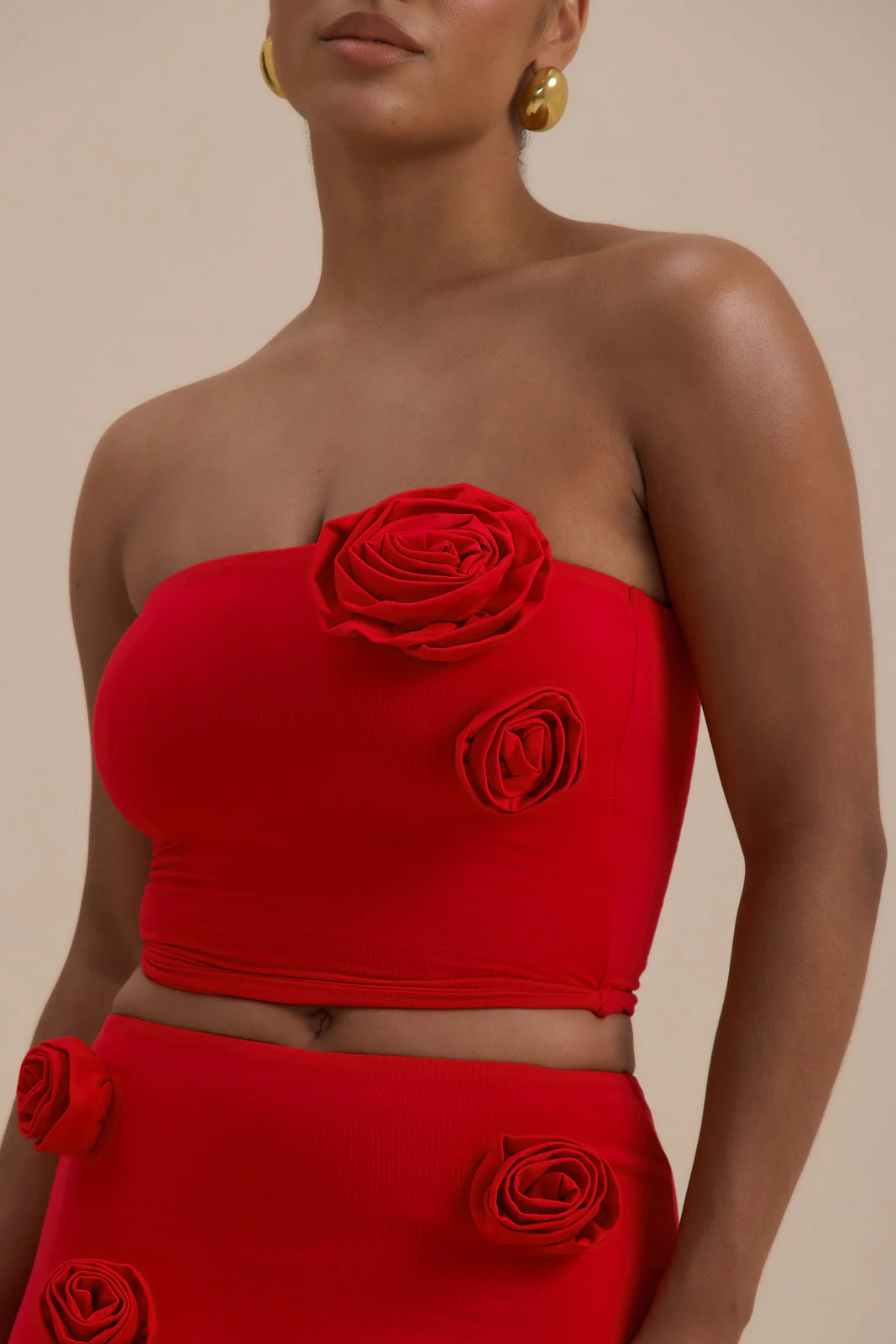 POSIE BANDEAU TOP | RED - SALE - Image 6
