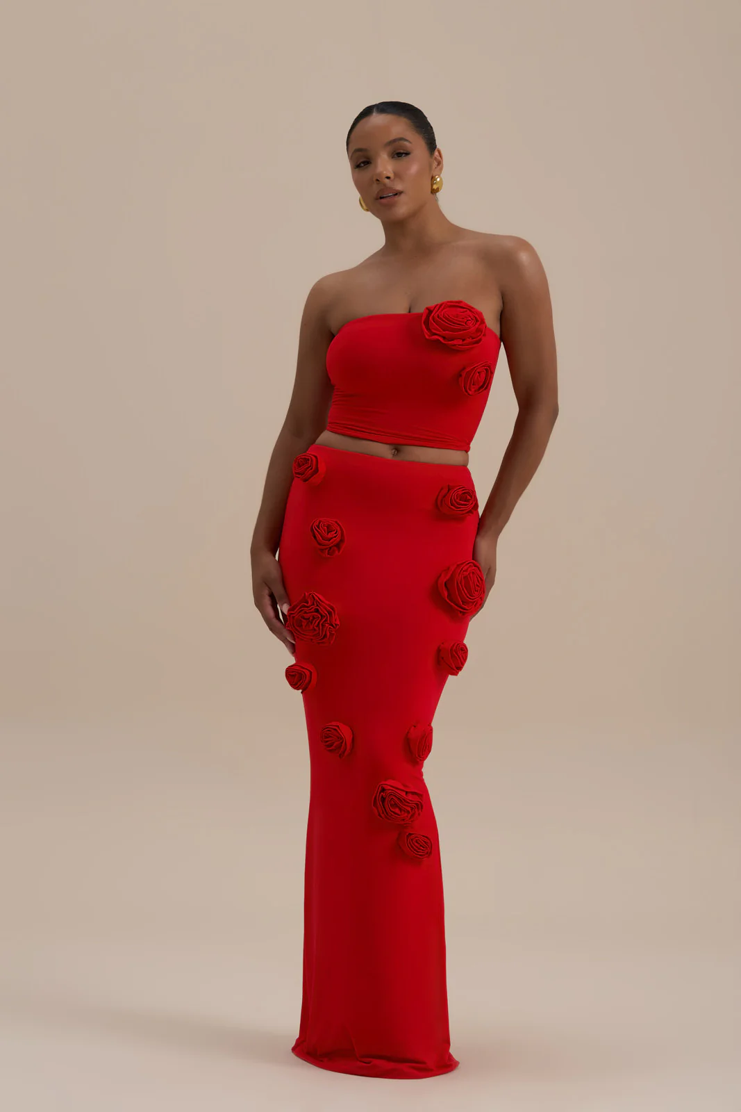 POSIE BANDEAU TOP | RED - SALE - Image 8