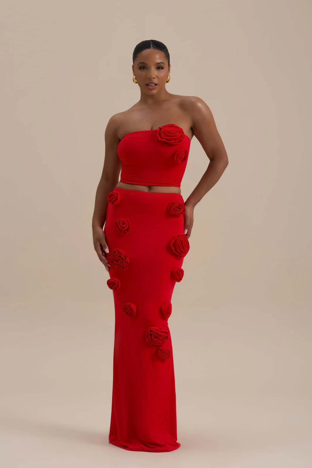 POSIE BANDEAU TOP | RED - SALE - Image 9
