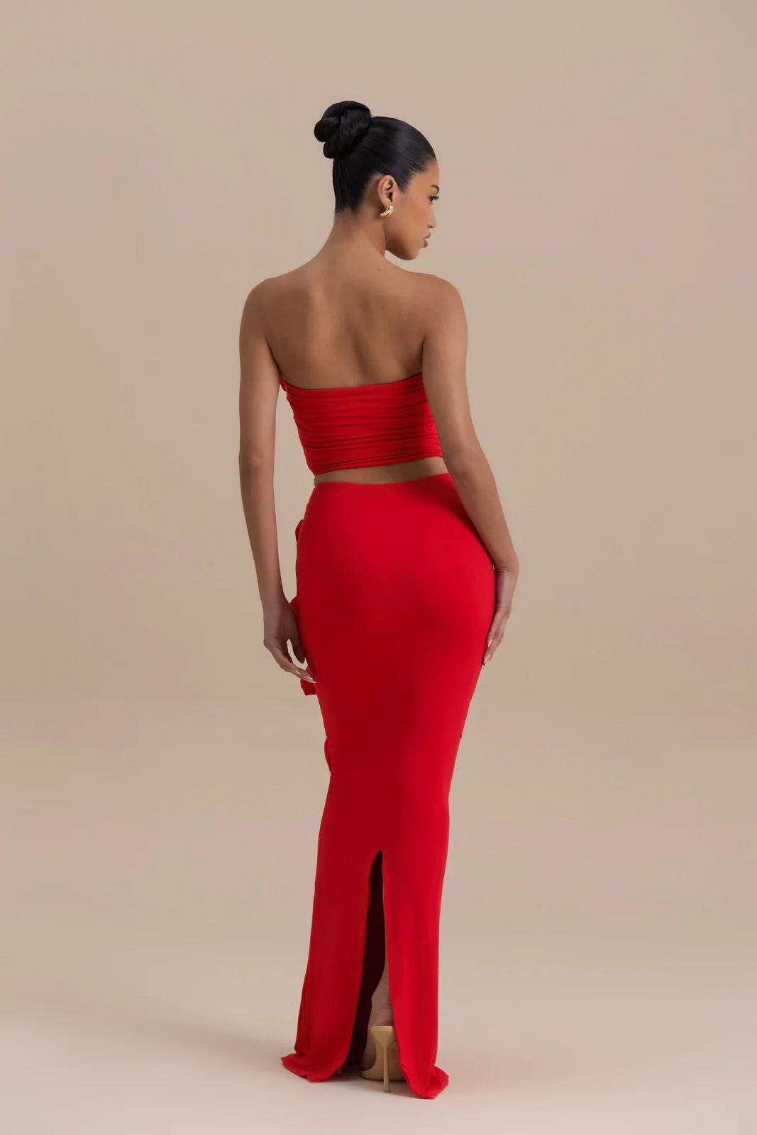 POSIE MAXI SKIRT | RED - SALE - Image 2