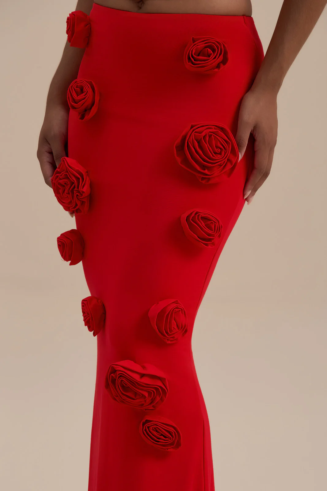 POSIE MAXI SKIRT | RED - SALE - Image 5