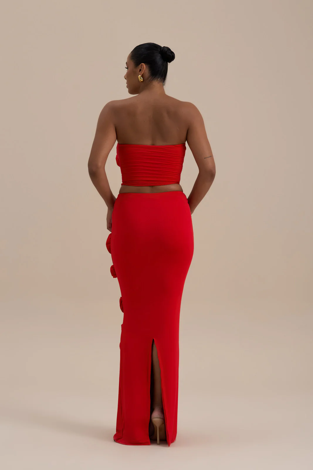 POSIE MAXI SKIRT | RED - SALE - Image 6