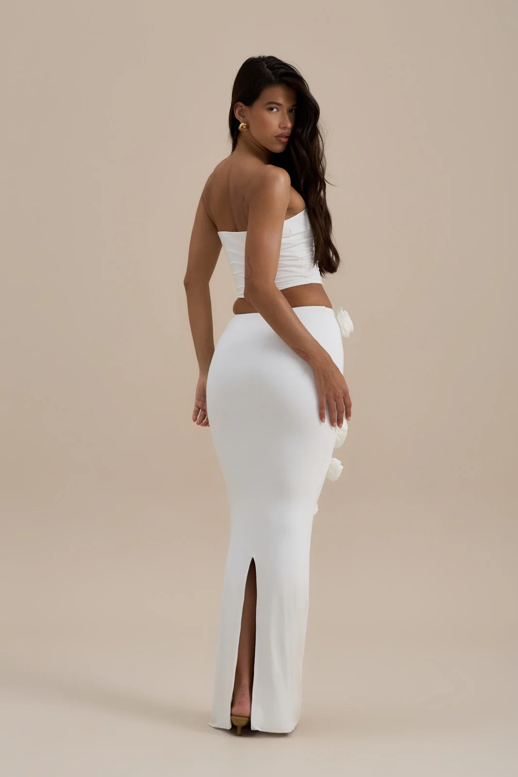 POSIE MAXI SKIRT | VANILLA - SALE - Image 3