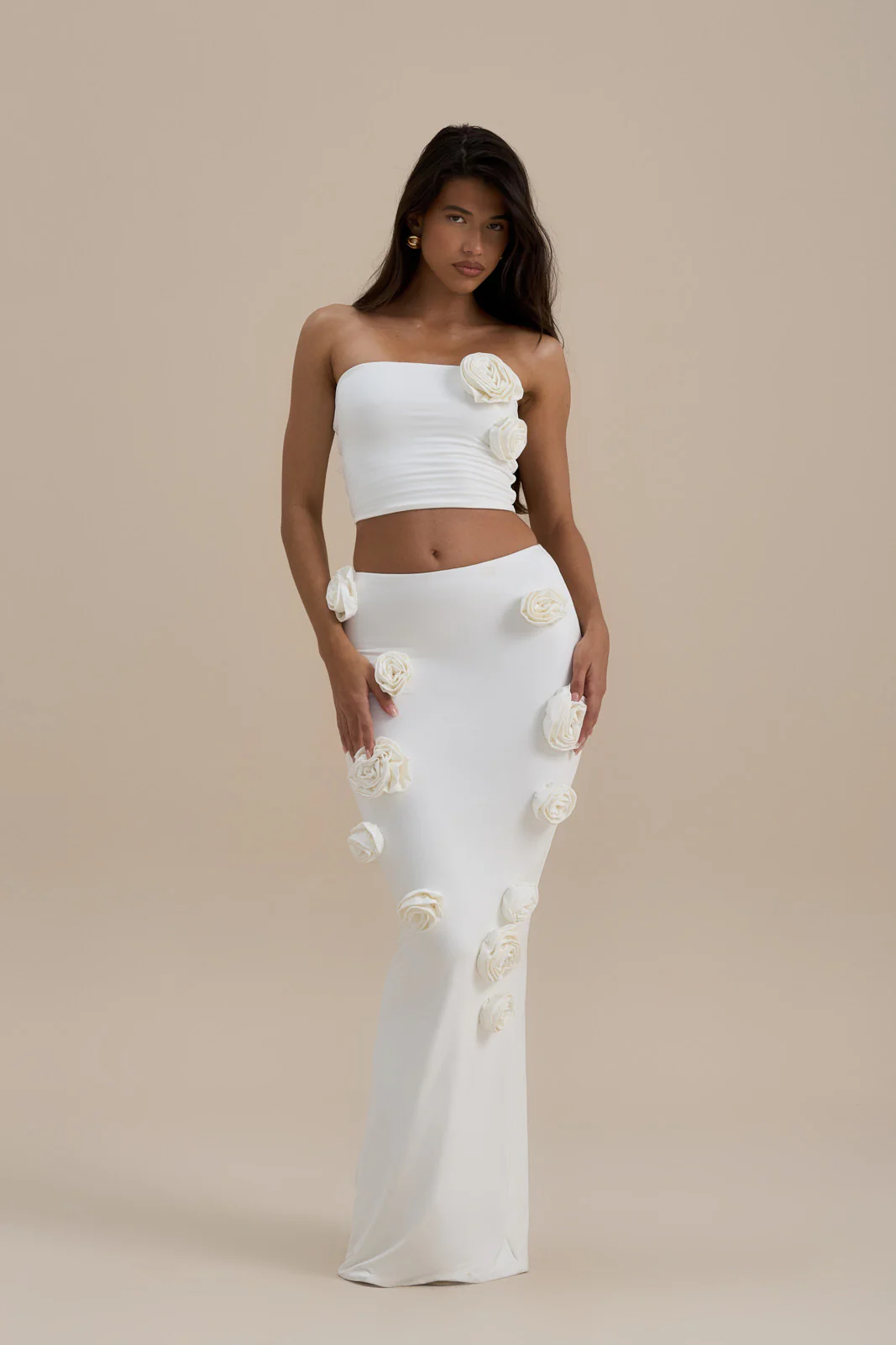 POSIE MAXI SKIRT | VANILLA - SALE - Image 4