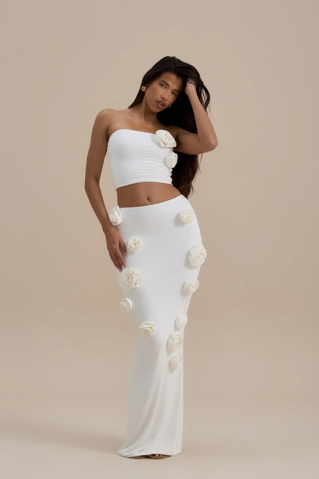 POSIE MAXI SKIRT | VANILLA - SALE - Image 5