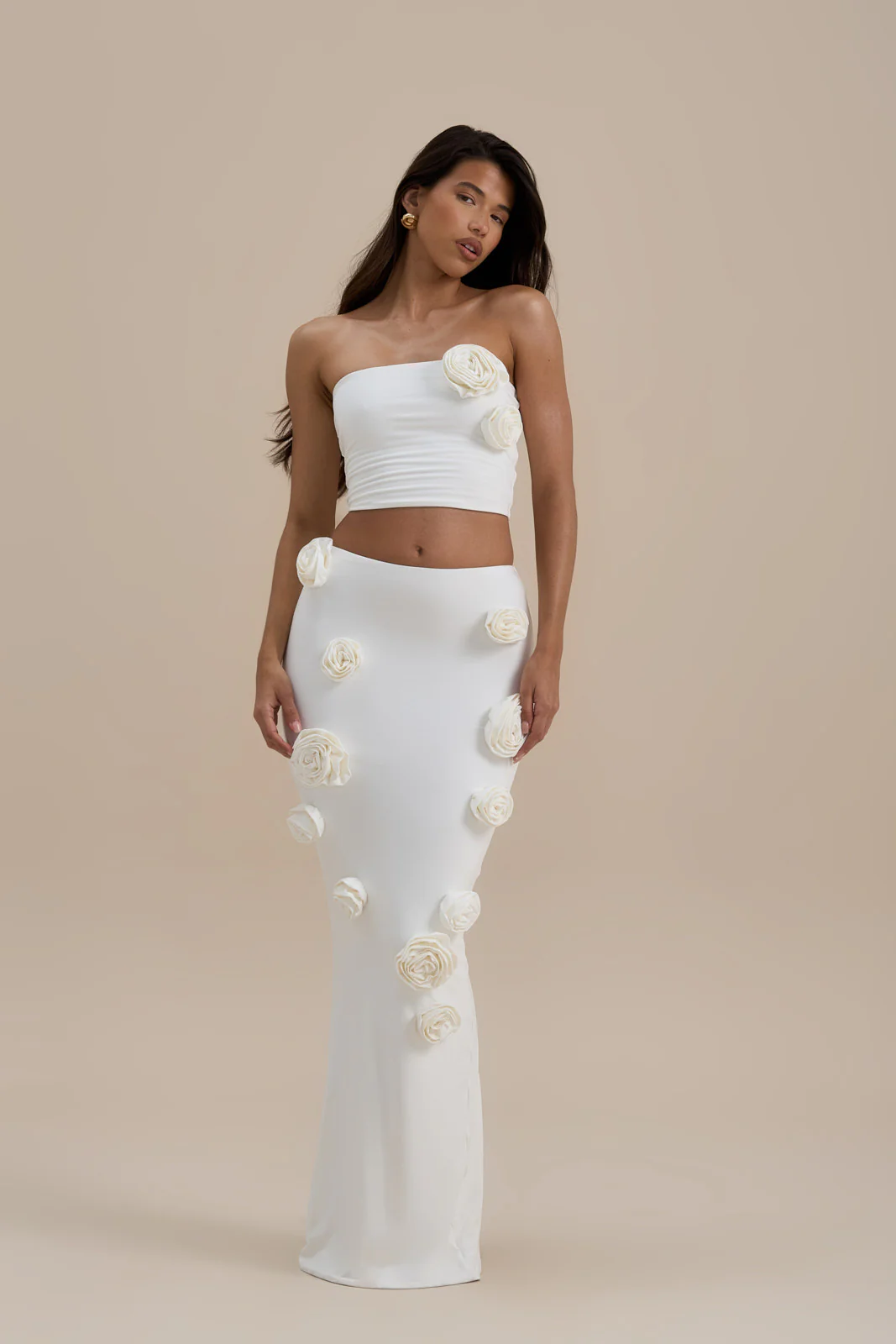 POSIE MAXI SKIRT | VANILLA - SALE - Image 7