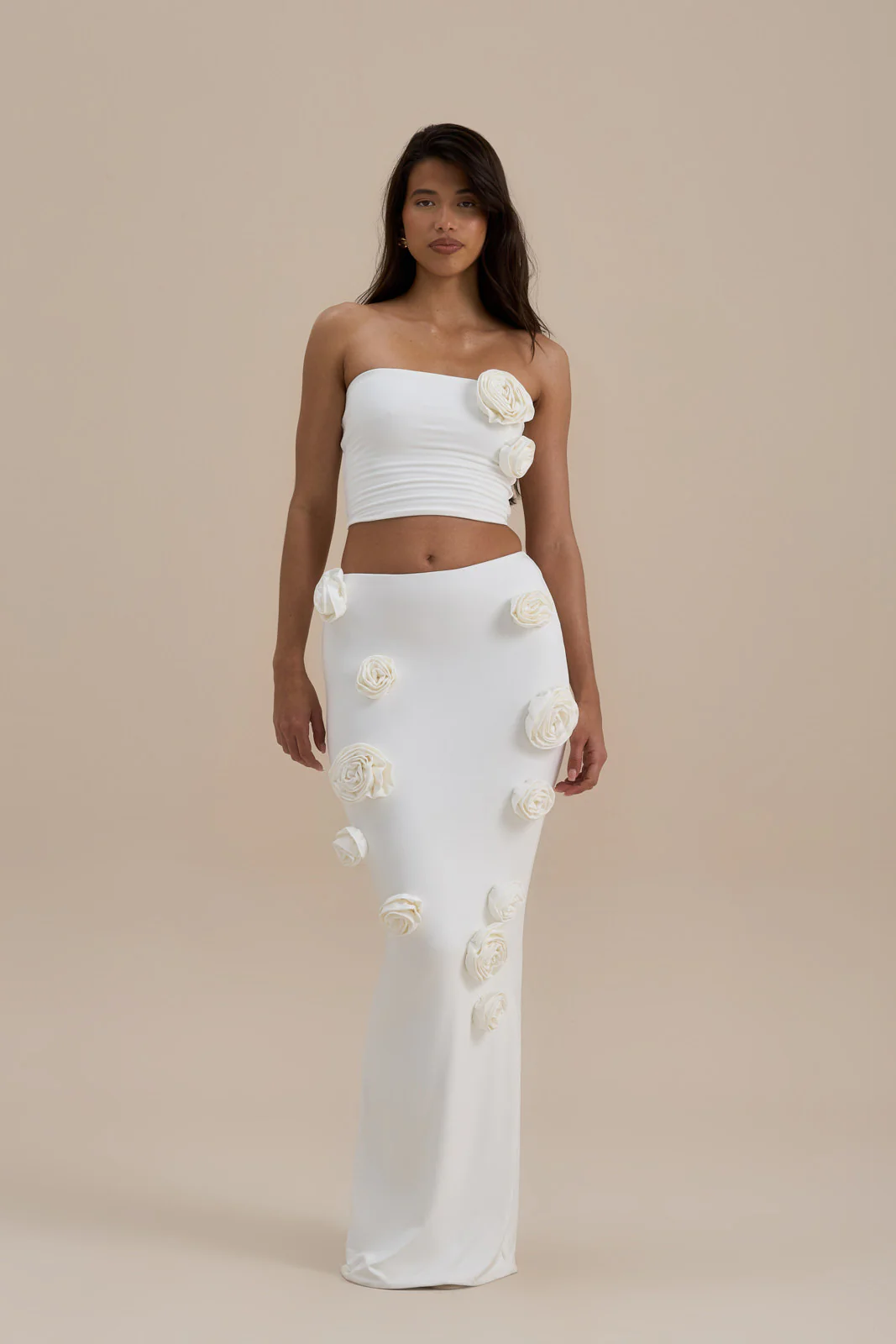 POSIE MAXI SKIRT | VANILLA - SALE - Image 8