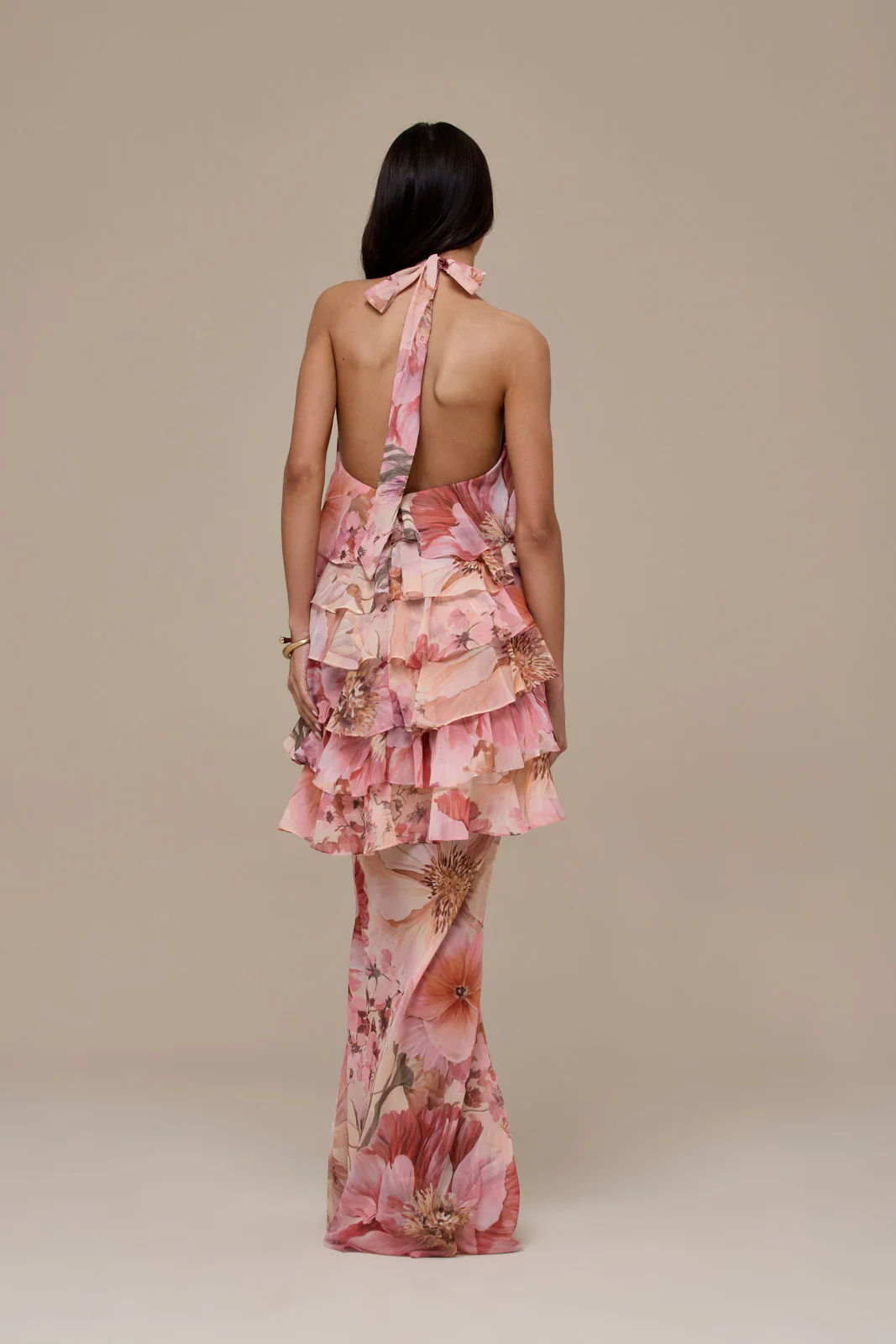 PRIMROSE HALTER NECK TIERED RUFFLE MINI DRESS | FLORAL PRINT - Image 21