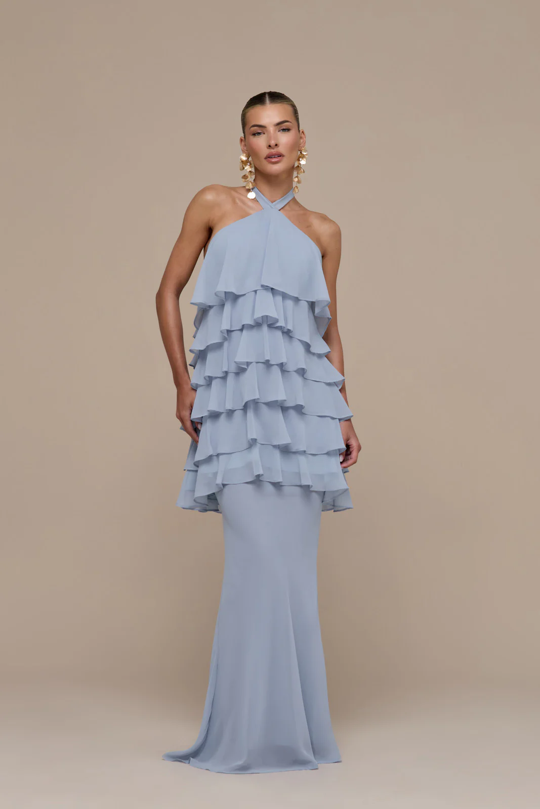 PRIMROSE MAXI SKIRT | POWDER BLUE