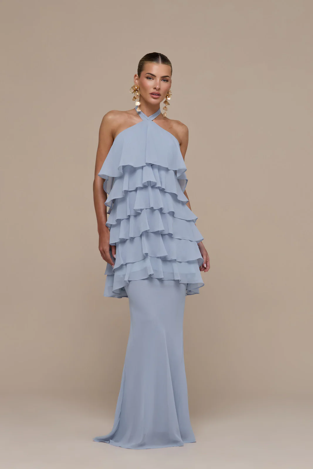 PRIMROSE MAXI SKIRT | POWDER BLUE - Image 3