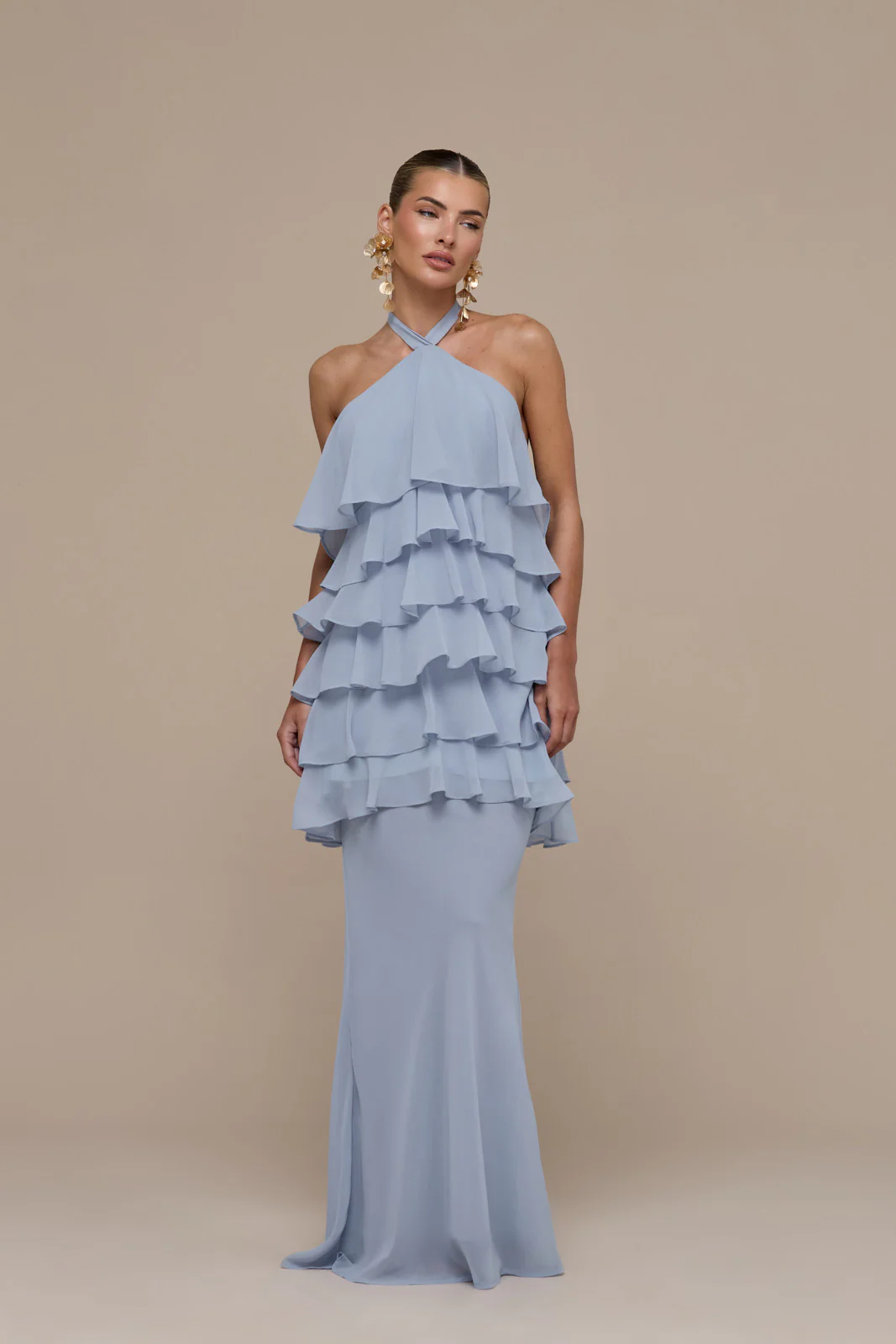 PRIMROSE MAXI SKIRT | POWDER BLUE - Image 4