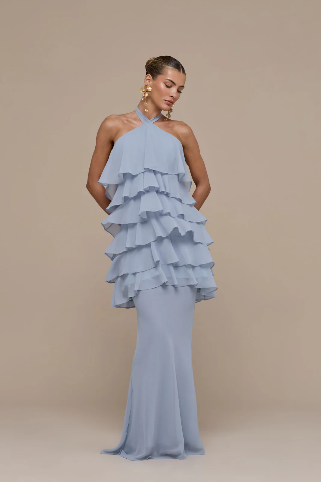 PRIMROSE MAXI SKIRT | POWDER BLUE - Image 5