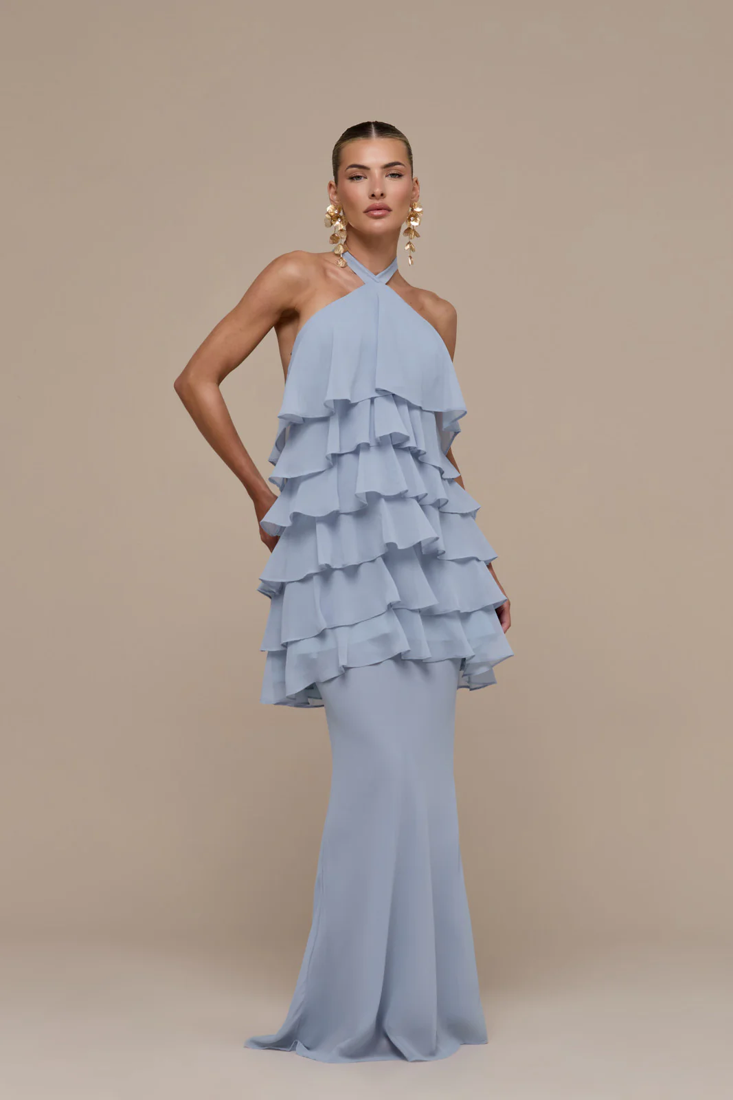 PRIMROSE MAXI SKIRT | POWDER BLUE - Image 6