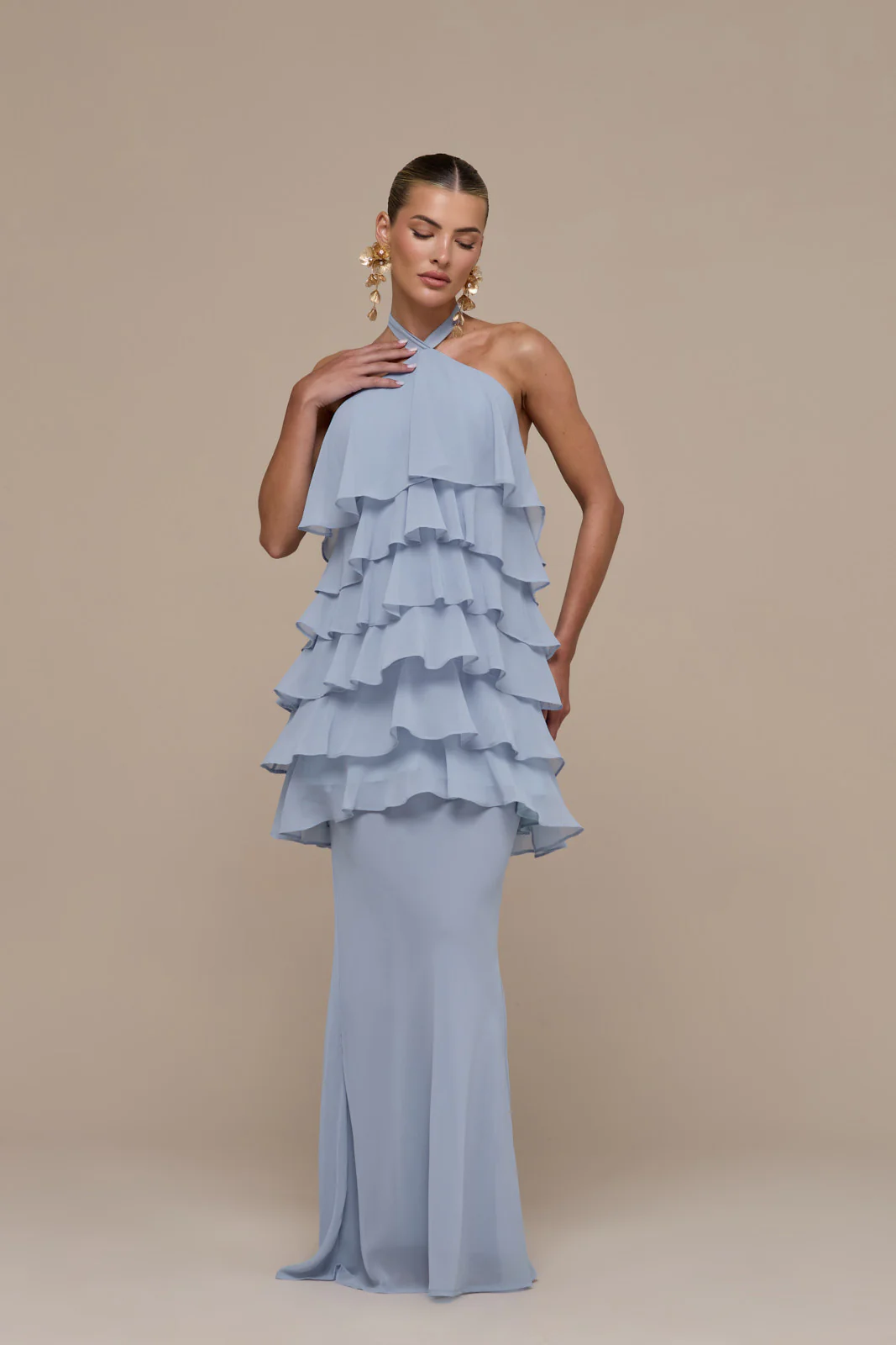PRIMROSE MAXI SKIRT | POWDER BLUE - Image 7