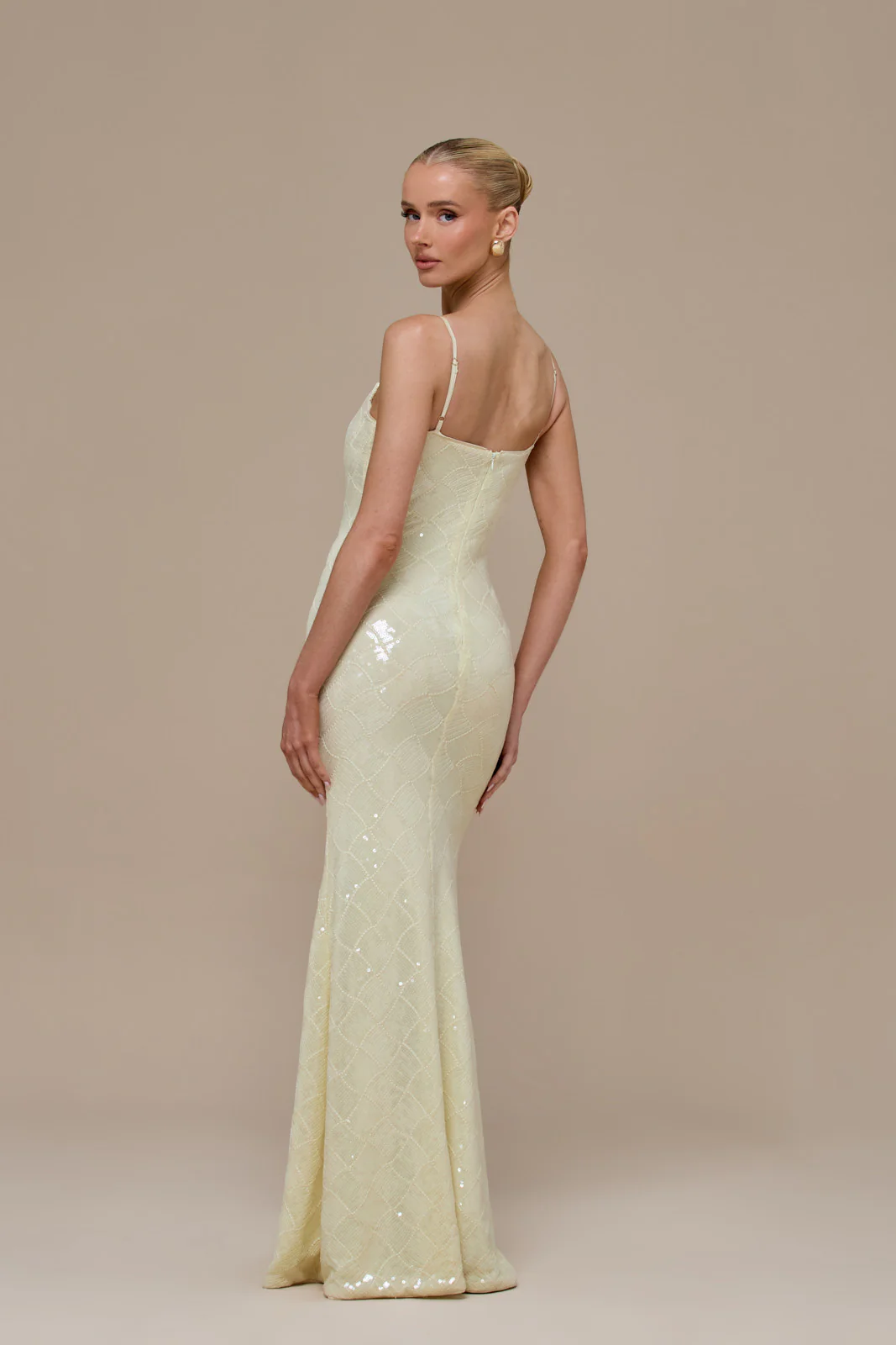 RHEA SEQUIN MAXI DRESS | LEMON - Image 14