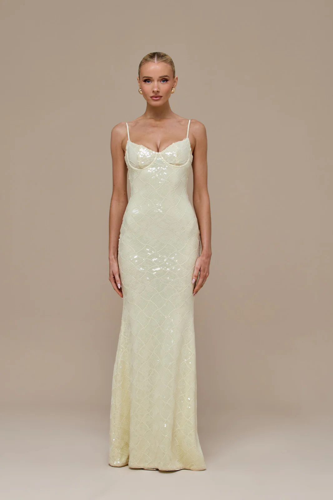 RHEA SEQUIN MAXI DRESS | LEMON - Image 15
