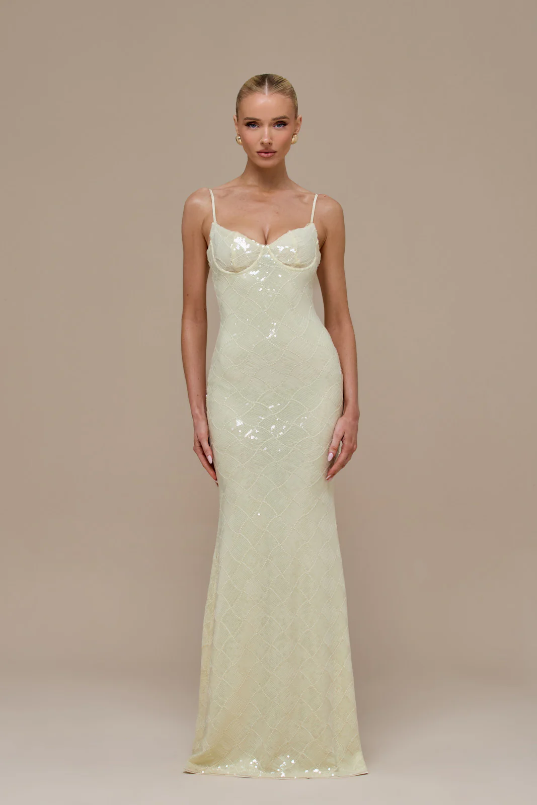 RHEA SEQUIN MAXI DRESS | LEMON - Image 16