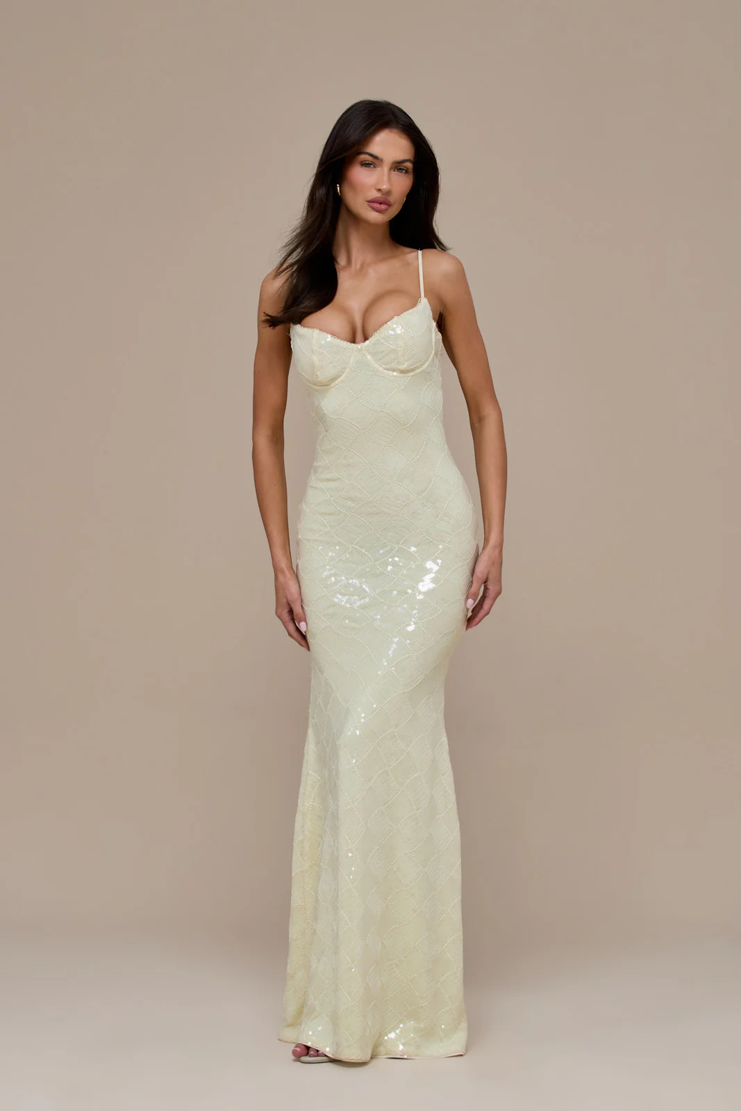 RHEA SEQUIN MAXI DRESS | LEMON - Image 21