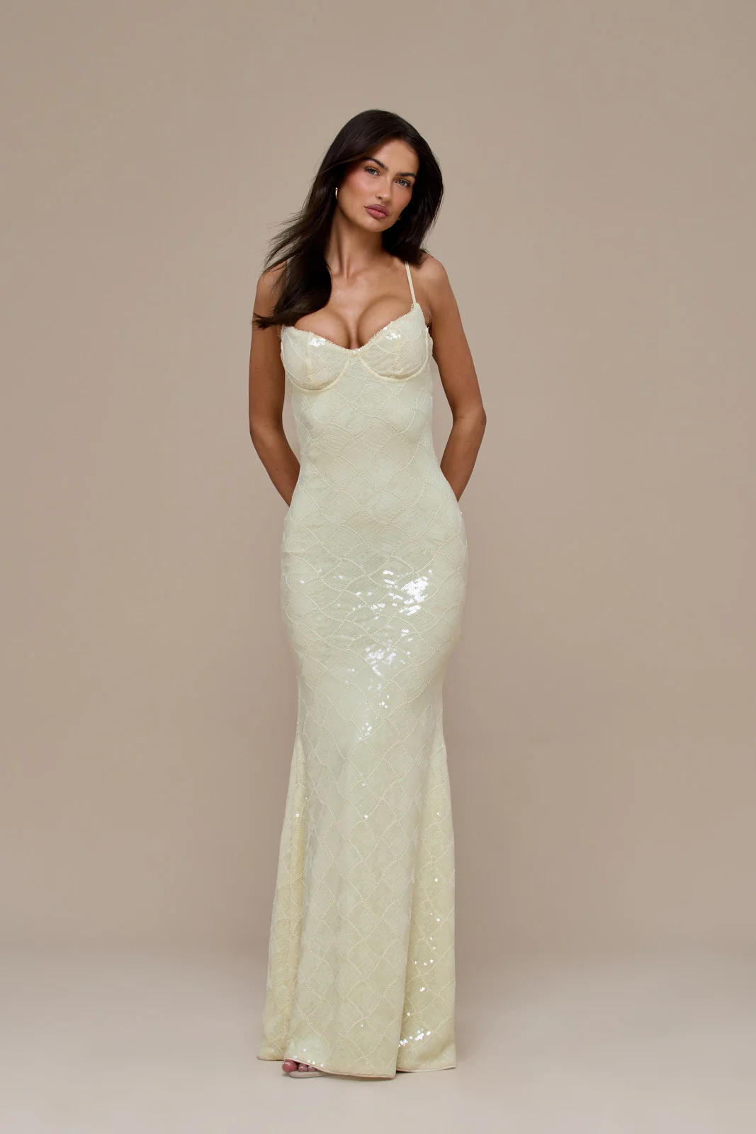 RHEA SEQUIN MAXI DRESS | LEMON - Image 25