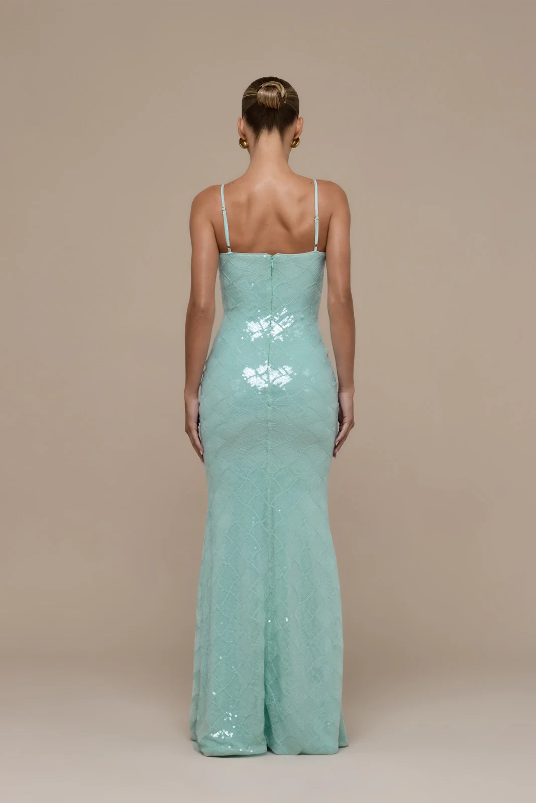 RHEA SEQUIN MAXI DRESS | AQUA BLUE - Image 9