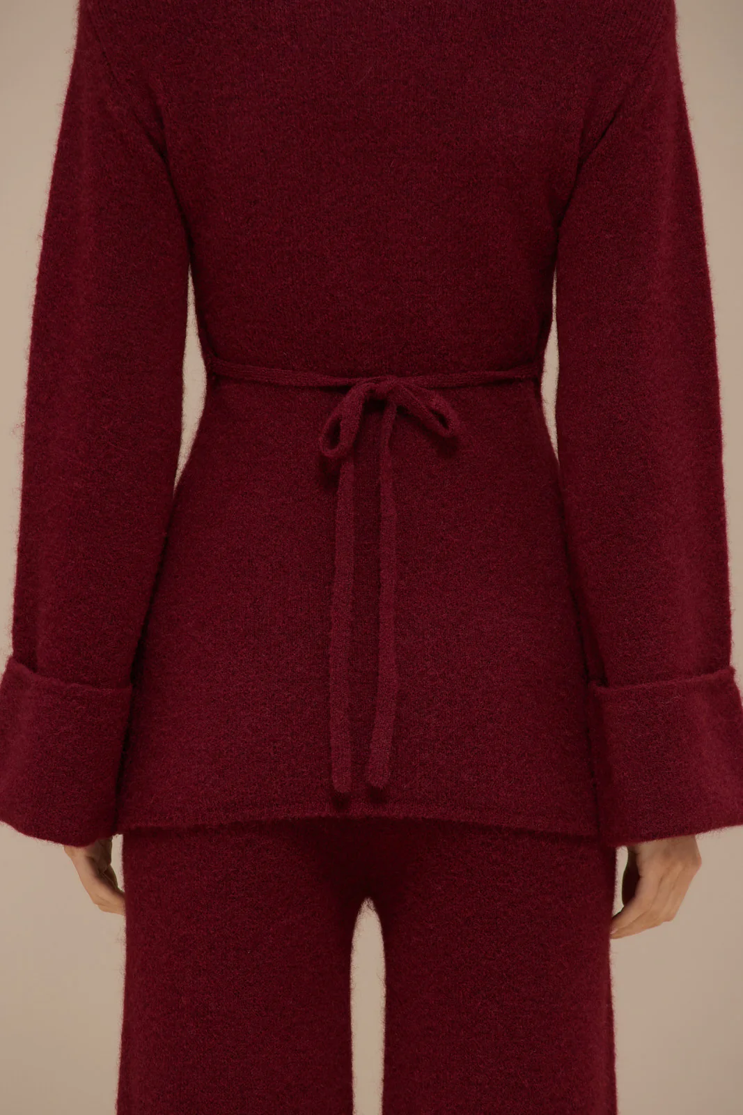 RHYLA LONG SLEEVE KNITTED TOP | WINE - Image 4