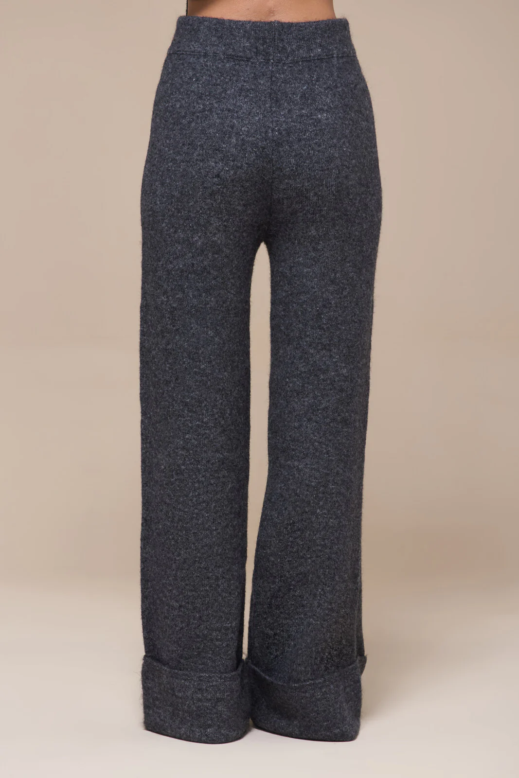 RHYLA TURN UP KNITTED TROUSERS | GREY - Image 7