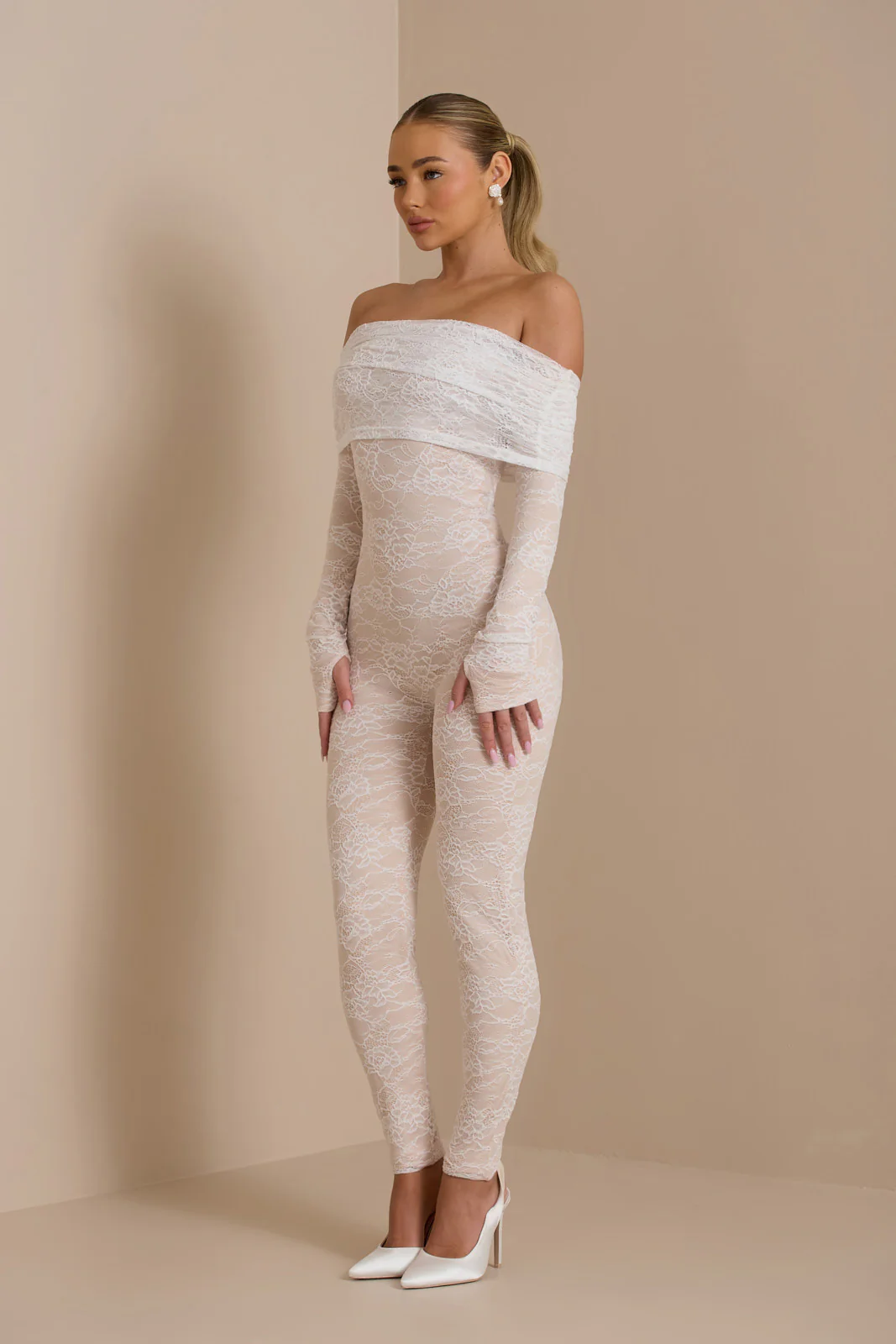 RIRI JUMPSUIT | WHITE LACE - SALE - Image 10