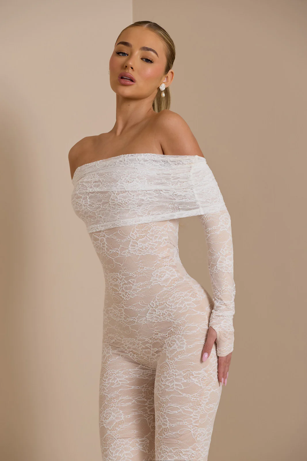 RIRI JUMPSUIT | WHITE LACE - SALE - Image 3