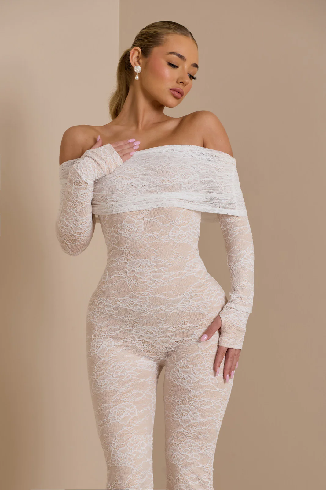 RIRI JUMPSUIT | WHITE LACE - SALE - Image 6