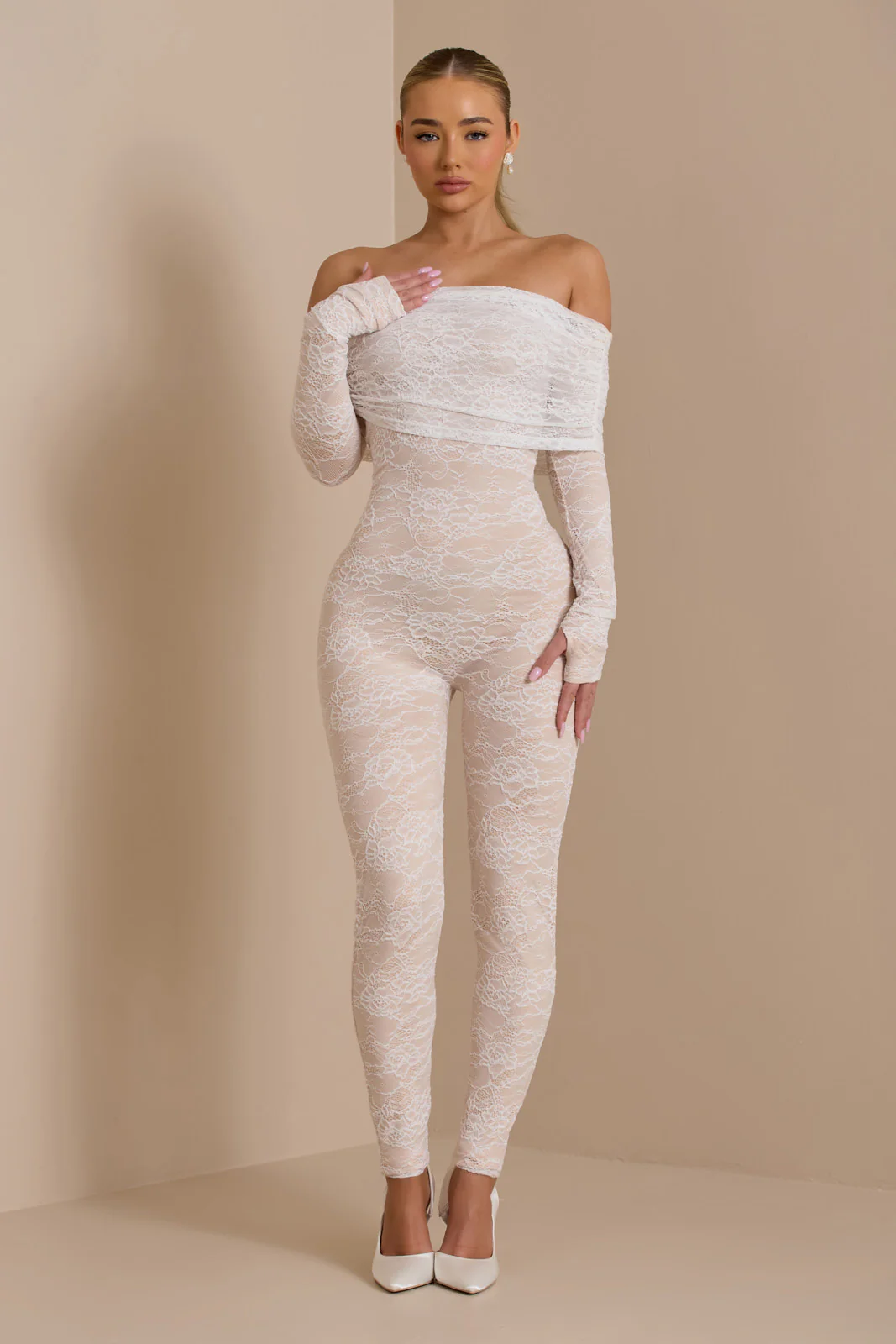RIRI JUMPSUIT | WHITE LACE - SALE - Image 7